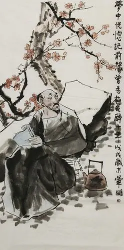 中国新文人画的传承者——丁晖明人物画赏析: 画如甘霖 诗似春风