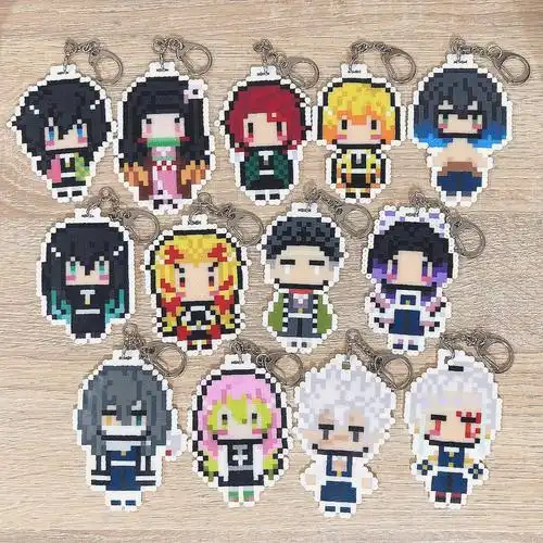 再次感谢美丽的图纸来源@leviii:d(考研版)来看全家福hhhh#拼豆#鬼灭