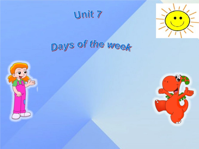 2016春五年级英语下册 unit 7days of the week ppt课件 北师大版三起