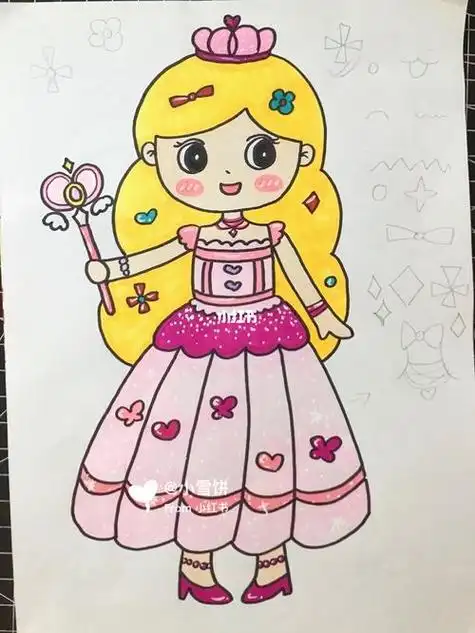 1一9岁儿童画公主1一9岁儿童画公主美人鱼