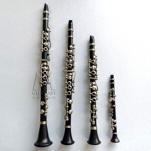 单簧管乐器模型摆件迷你双簧管朋友礼物黑管胸针摆件