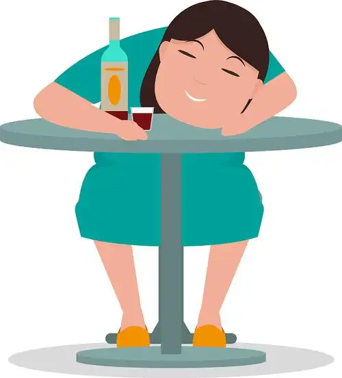 在酒吧睡觉的女人