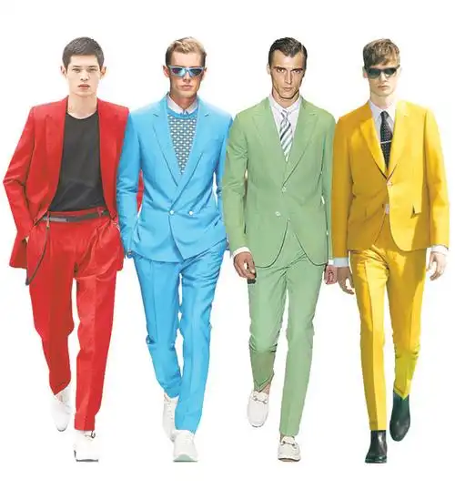 五颜六色的经典西装