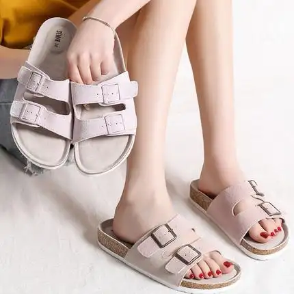 拖鞋女2021新款夏季拖沙滩鞋时尚舒适学生平底潮流情侣凉鞋外穿鞋