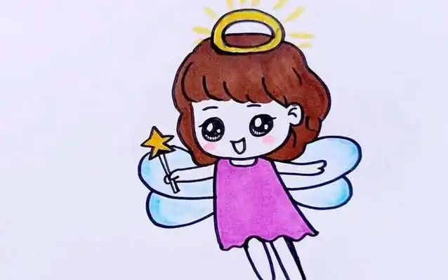 儿童简笔画小天使画法