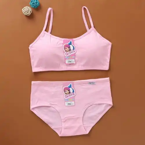 女童女孩发育期内衣内裤套装9棉质10-12到15岁13少女生小背心文胸 m