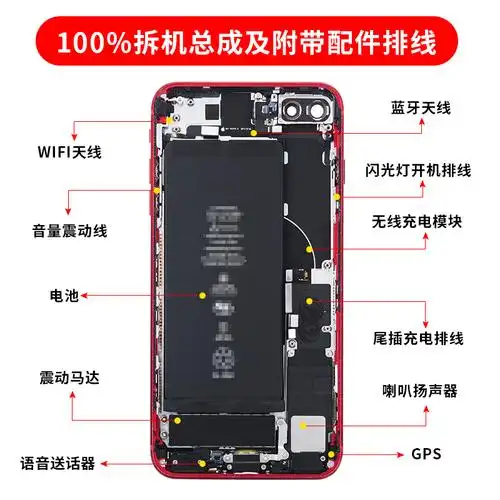 适用苹果8puls外壳总成iphone7代 7p 8代 8p拆机后壳7p后盖总成 8p后