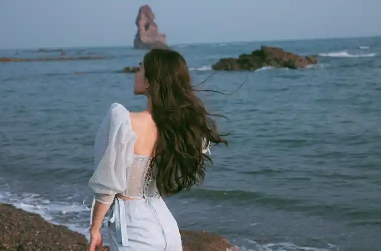 angelababy 海边写真