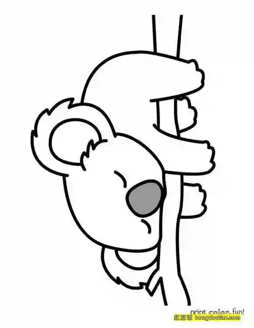 图片,幼儿涂色,涂色,涂色图片,考拉,考拉简笔画收录时间2022年5月9日