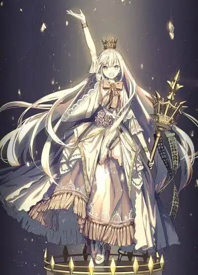 女皇 华丽 统制 礼服 银发