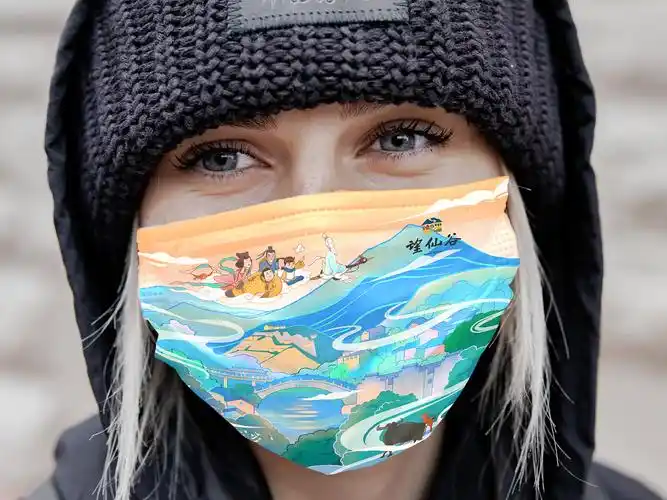 国风插画文创口罩设计(日景)|插画|商业插画|喽喽吉祥 - 原创作品