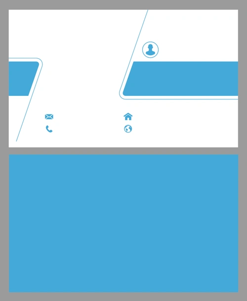 蓝色简约名片背景素材 - 当图网