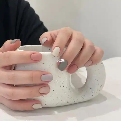 秋冬系列高级感磨砂跳色美甲