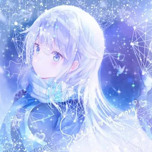 蓝色系二次元图片