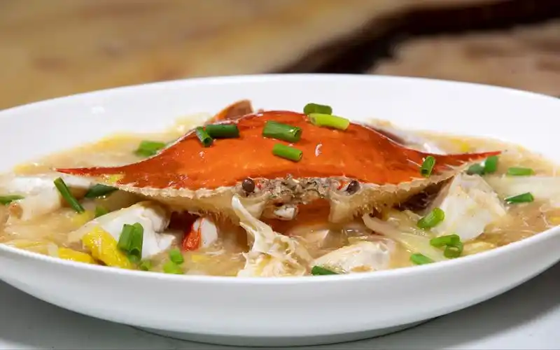 家常海鲜做法白菜螃蟹羹,原汁原味的鲜,老人小孩都喜欢的海鲜羹