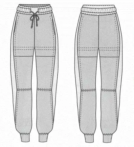服装设计|裤子设计平面款式图 10款女裤结构纸样分享!