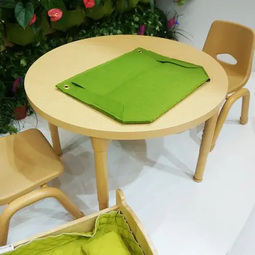 美国ufc进口幼儿实木家具桌可调节升降正方长方儿童桌原婴童