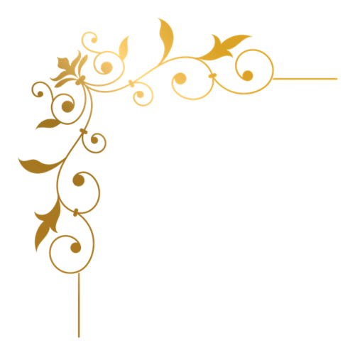 金色花边框