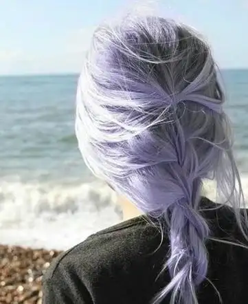 真人灰紫色渐变头发图片 染发灰紫色效果图大全 - 染发 - 发型社