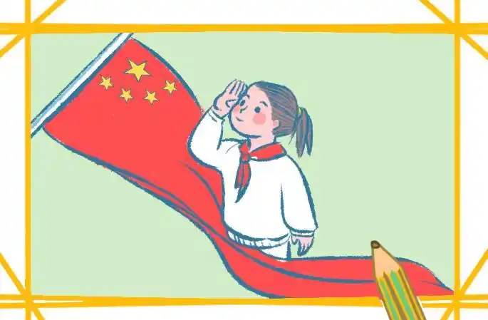 简笔画画法少先队员向国旗敬礼简笔画画法敬礼怎么画敬礼简笔画步骤