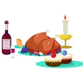 感恩节火鸡美食大餐图片_手绘卡通设计图片_40张设计图片_红动中国