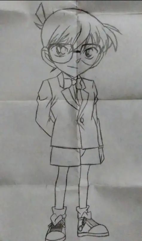 名侦探柯南简笔画涂色