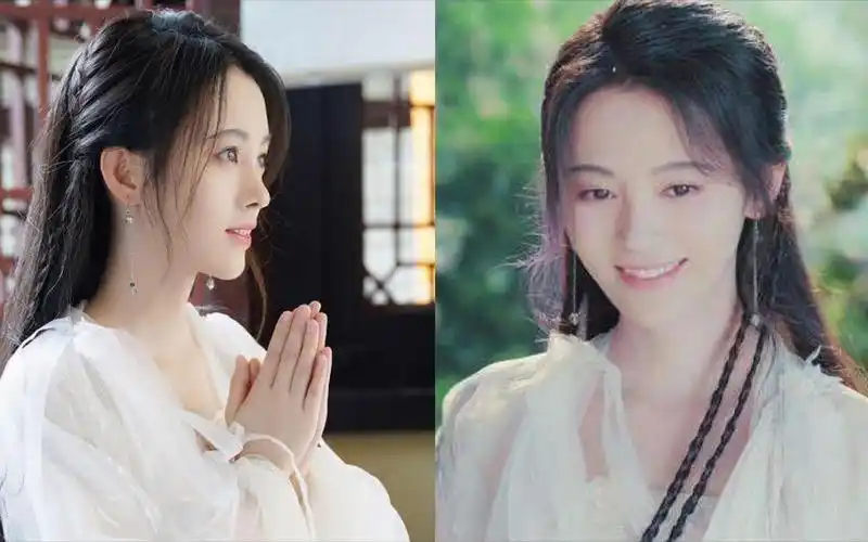 漂亮书生鞠婧祎同款汉服发型温柔甜美又很有气质搭配任何色系_哔哩