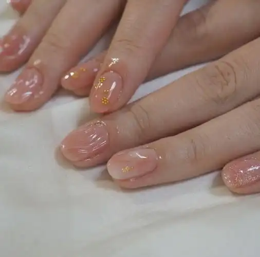 精致的透明感水果硬糖美甲