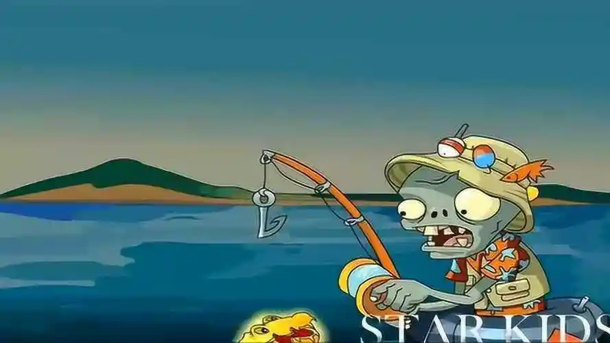 植物大战僵尸,钓鱼僵尸把鱼放生了