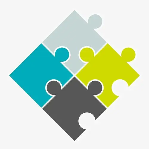彩色商务拼图免抠素材免费下载_觅元素51yuansu.com