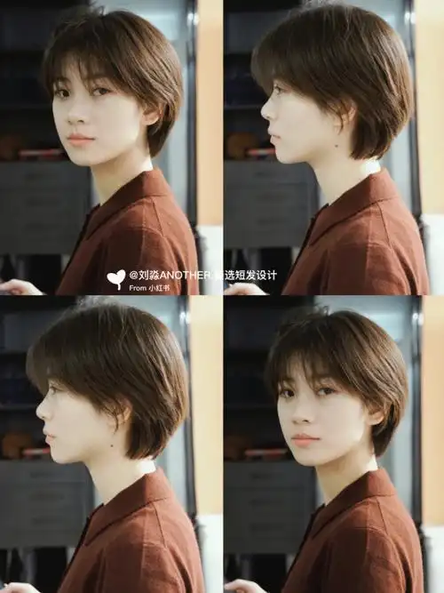 超好看的挂耳短发可盐可甜适合圆脸方脸