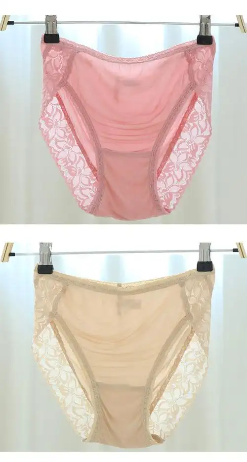 天然桑蚕丝 女士针织真丝三角裤无痕真丝内裤 中腰