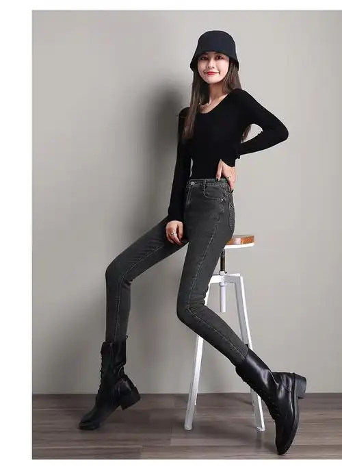 女装 牛仔裤 弟系 【牛仔裤】高腰牛仔裤女显瘦秋装2020新款韩版修身