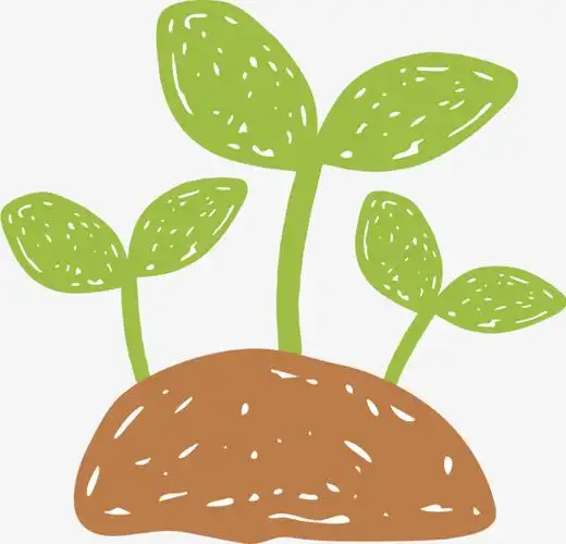 绿色春季图钉嫩芽