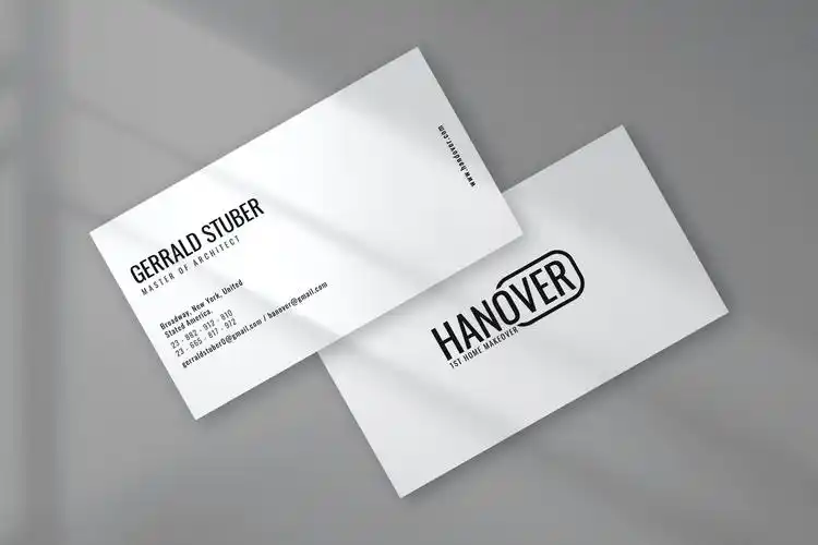 白色高端干净的名片设计模板(psd)