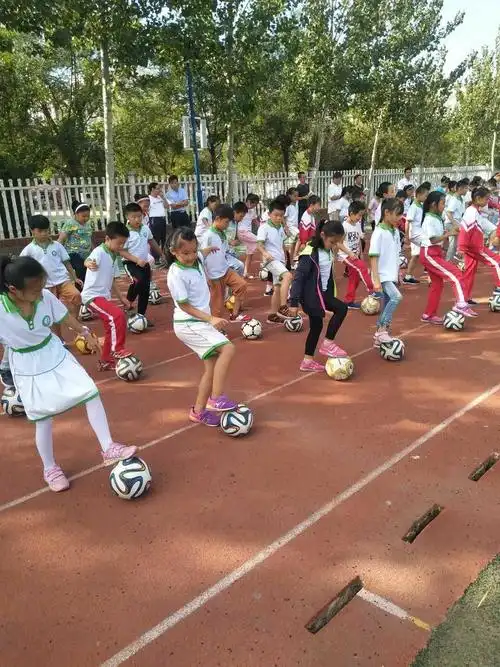 新授课程——足球脚内侧踢球的动作要领讲解,并且让学生上前亲自感受