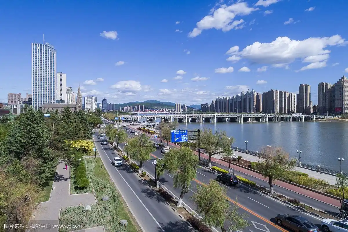 航拍吉林市风光