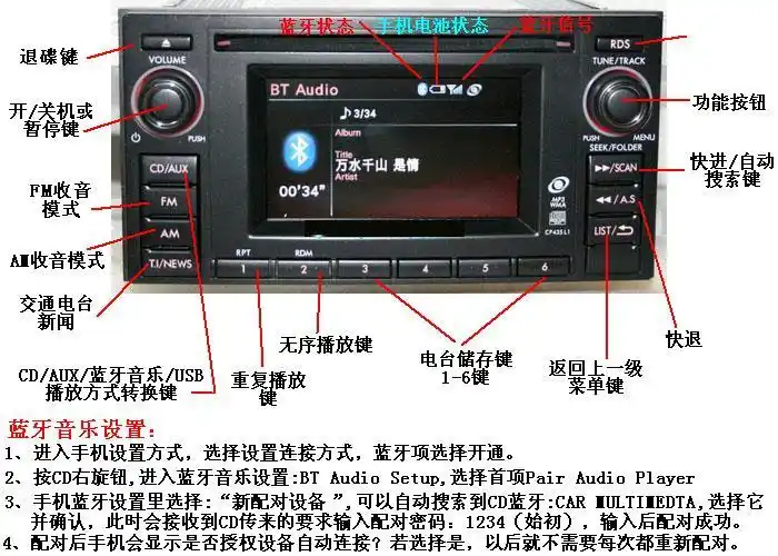 斯巴鲁森林人倒车视频usb特价原车正品通用歌乐车载cd机汽车cd机