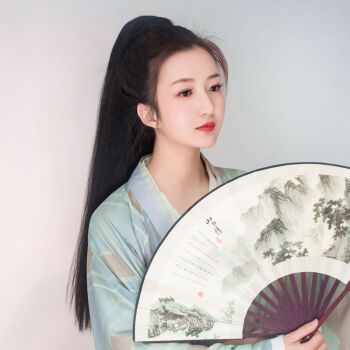 唐妮汉服假发女升级抓夹马尾蓬松古装侠客高马尾汉服发型古装发髻ydj