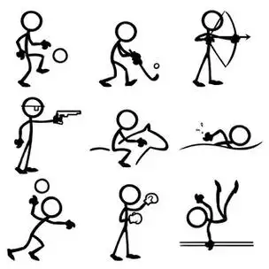 足球火柴人元素