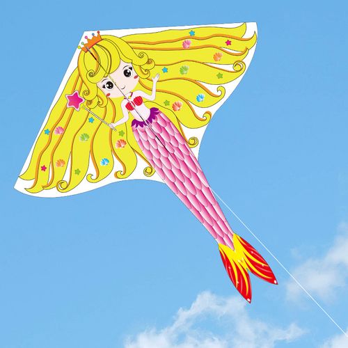 风筝新款美人鱼儿童微风易飞潍坊卡通大人专用风筝