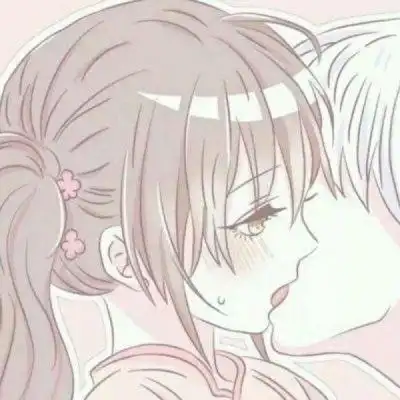 情侣头像一对两张动漫亲吻 动漫情侣亲吻头像2张