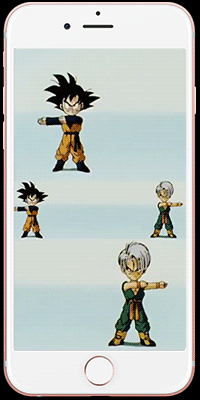 龙珠变身悟空合体悟天动漫livephotos动态锁屏壁纸动图