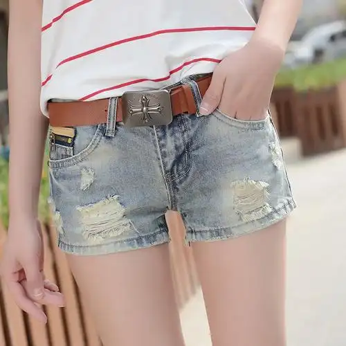 短裤牛仔女潮2020夏季新款韩版时尚显瘦直筒低腰牛仔裤
