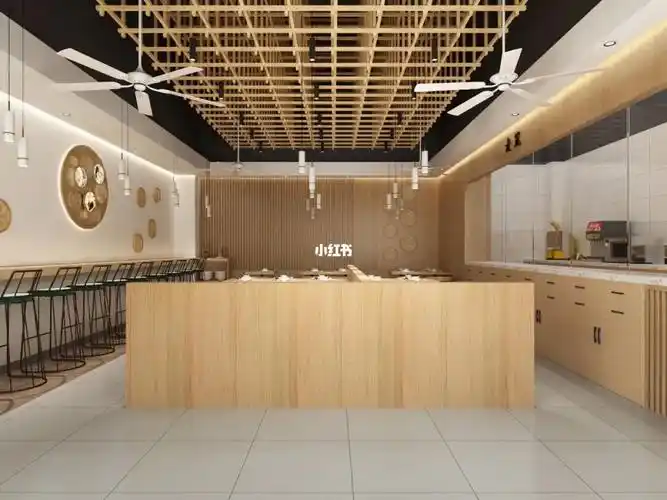 本案例是餐饮店-饺子馆装修设计,包括大厅,厨房,过道.