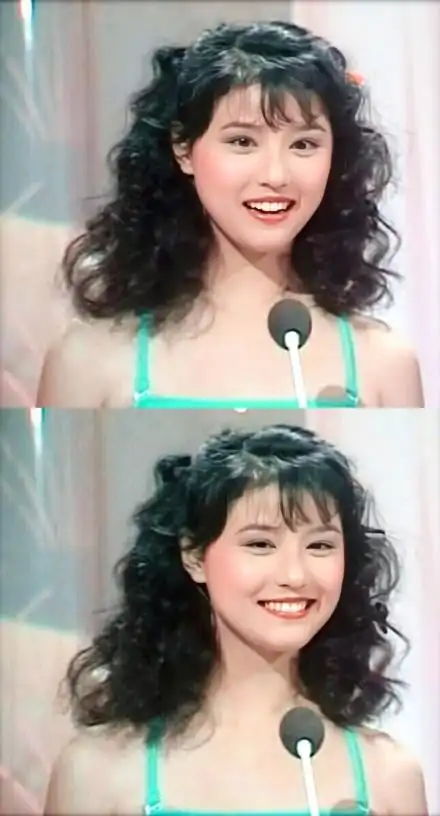 周海媚当选港姐的照片 2013港姐选举高衩泳装