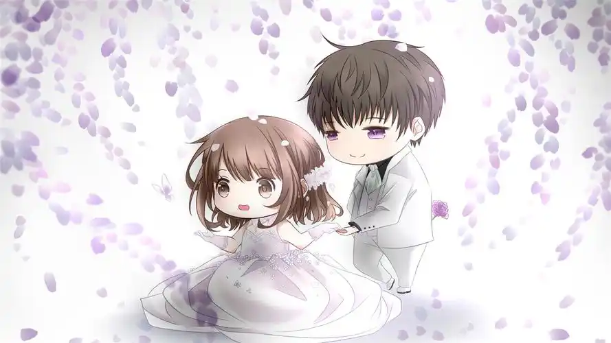 二次元卡通情侣高清桌面壁纸-卡通动漫-手机壁纸下载-美桌网