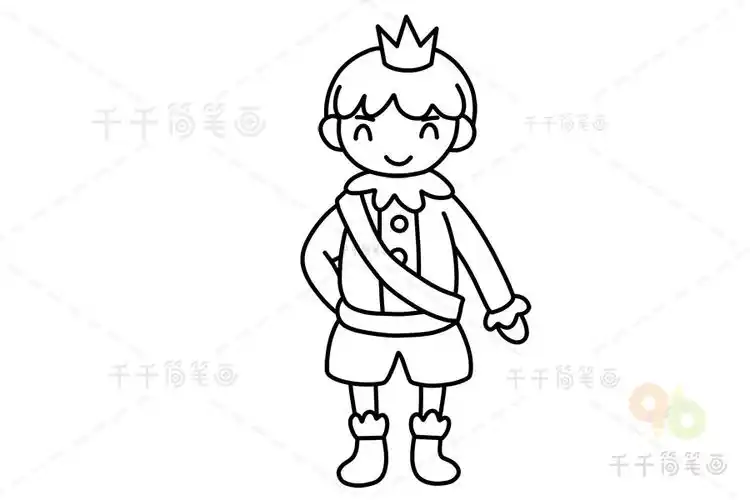帅气的王子简笔画