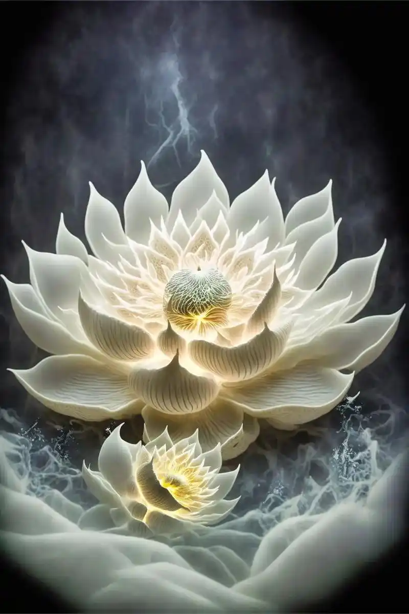 白色莲花.莲花,佛光普照,佛缘,2023试试这个壁纸! #a - 抖音