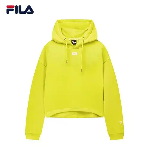 韩国fila斐乐女卫秋冬新款运动休闲纯色针织连帽运动卫衣